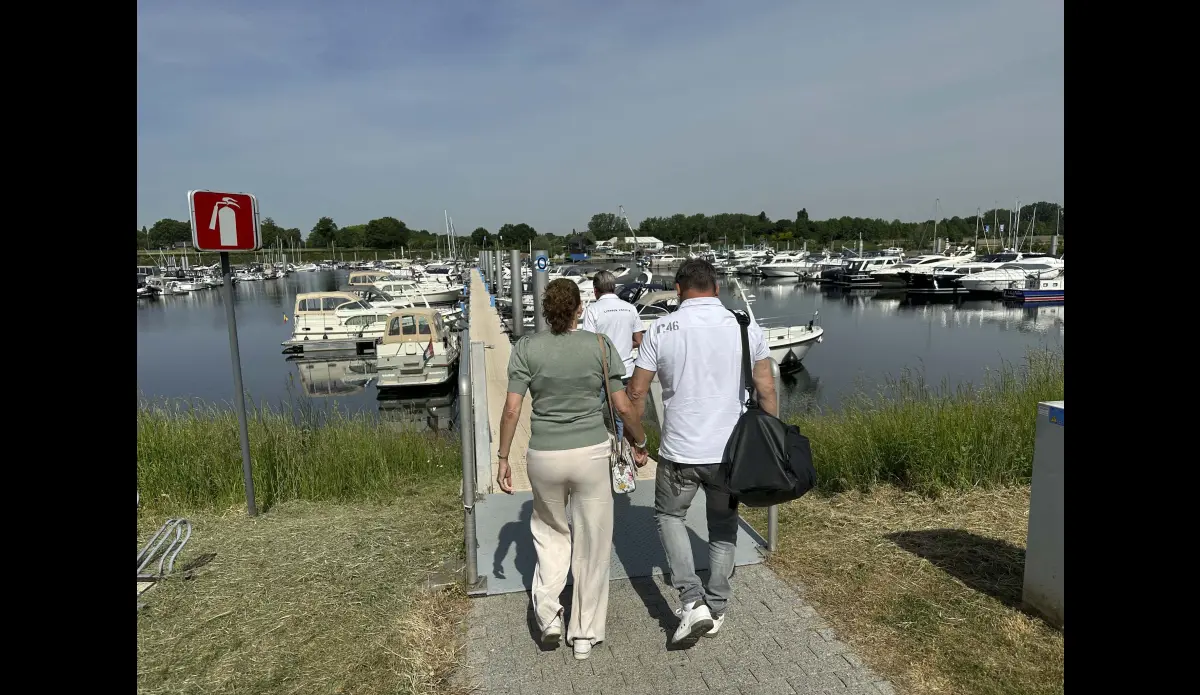 Go to the charter yacht