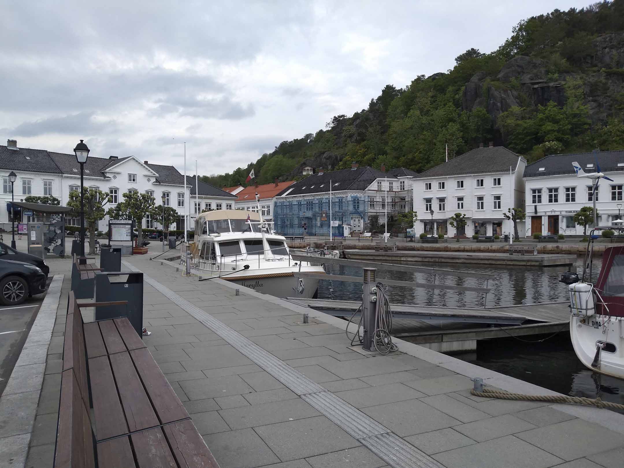Linssen yachts at Beautiful city of Risør, Norway